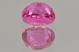 Neon Vivid Candy Pink Spinel from Tanzania. Cushion Cut. MdMaya Gems