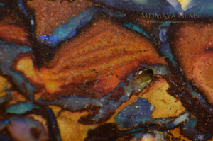 Top Koroit Boulder Opal 15.23 ct under microscope