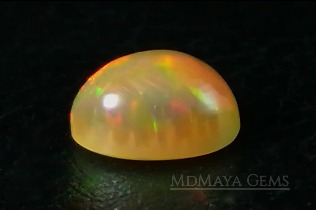 This Welo Opal 1.66  ct shows an interesting honeycomb pattern by one side