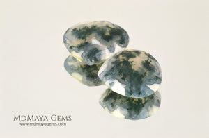 Green Moss Agate with dendritic inclusions 14.60 ct