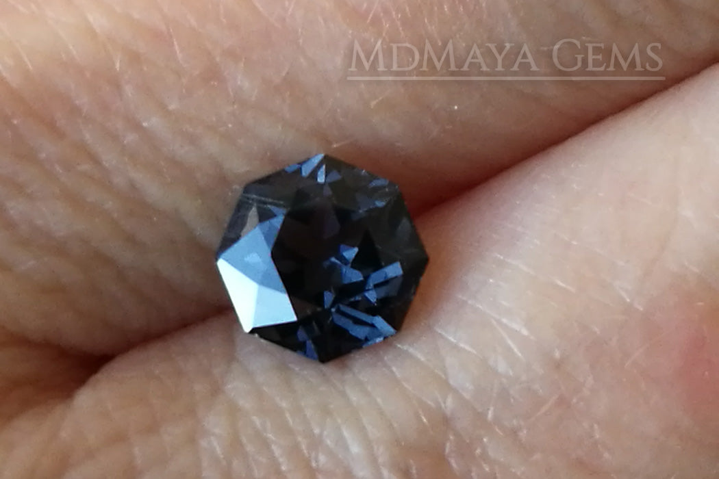 Beautiful Violetish Blue Spinel. Octagon Cut. 1.43 ct