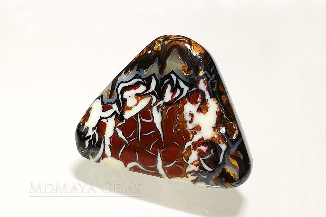 Australian Boulder Opal Cabochon Cut 10.38 ct Natural Matrix Unheated Opal Beautiful Pattern