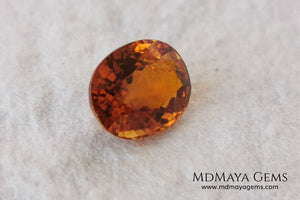  Orange Tourmaline from Tanzania. 1.02 ct. Oval cut. Rare gemstone with a beautiful honey color. It will look perfect in any piece of jewelry. 