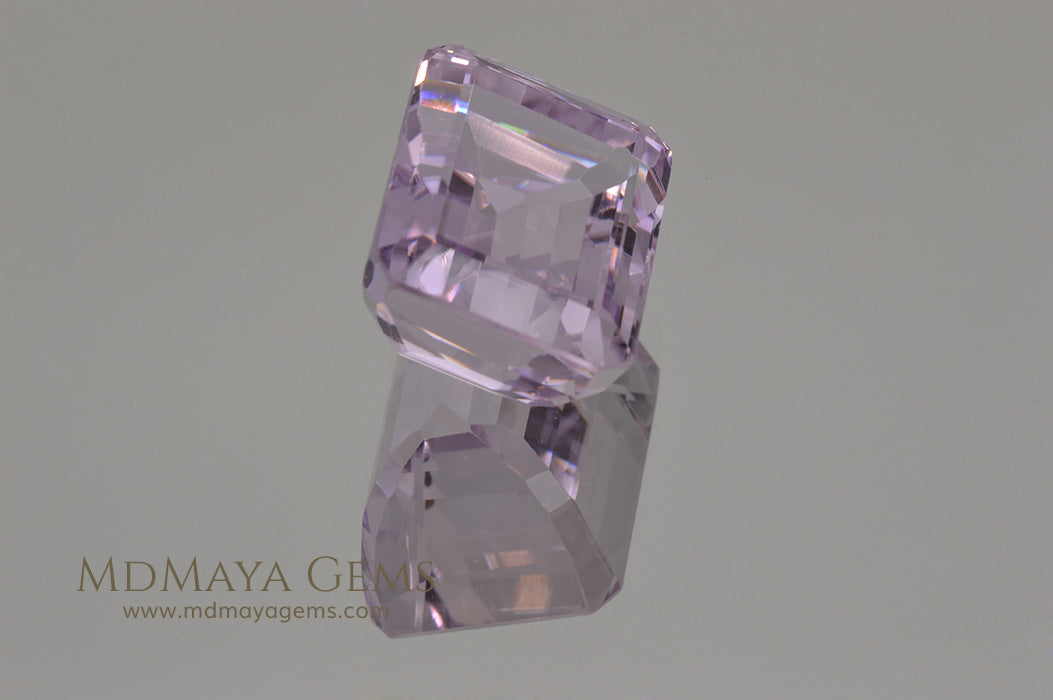 Brilliant Pink Kunzite Gemstone Emerald Cut 23.75 ct