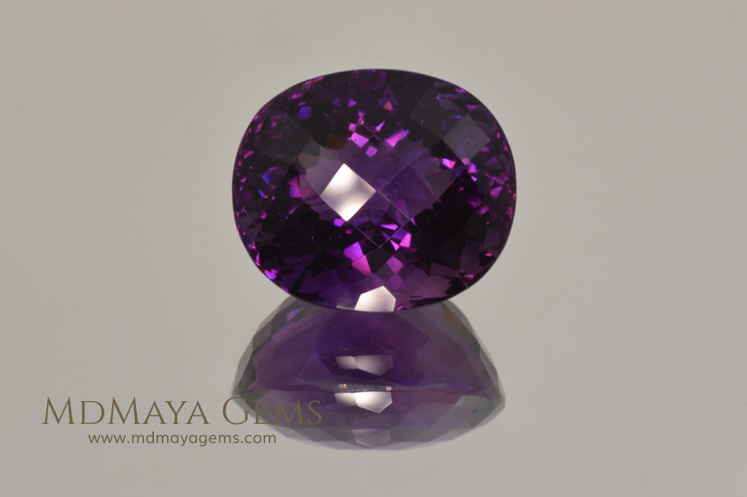Attractive Genuine Amethyst Purple Oval Cut 16.25 ct