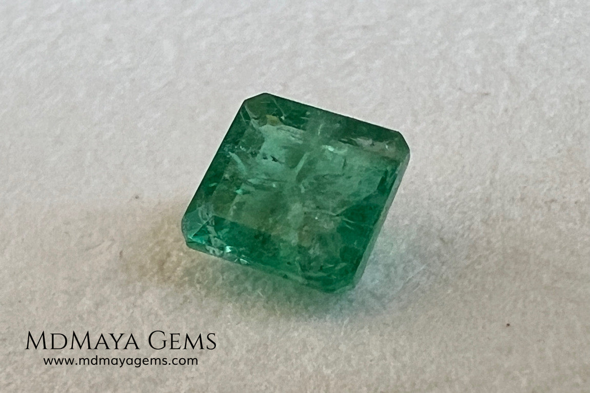 0.75 ct Natural Zambian Emerald – Certified Vivid Green Octagon