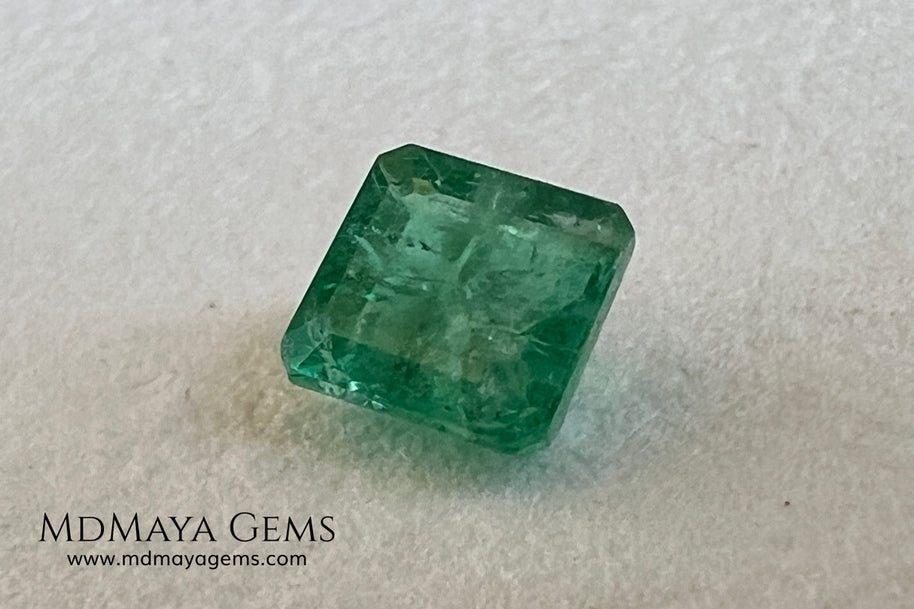 0.75 ct Natural Zambian Emerald – Certified Vivid Green Octagon