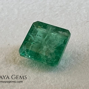 0.75 ct Natural Zambian Emerald – Certified Vivid Green Octagon