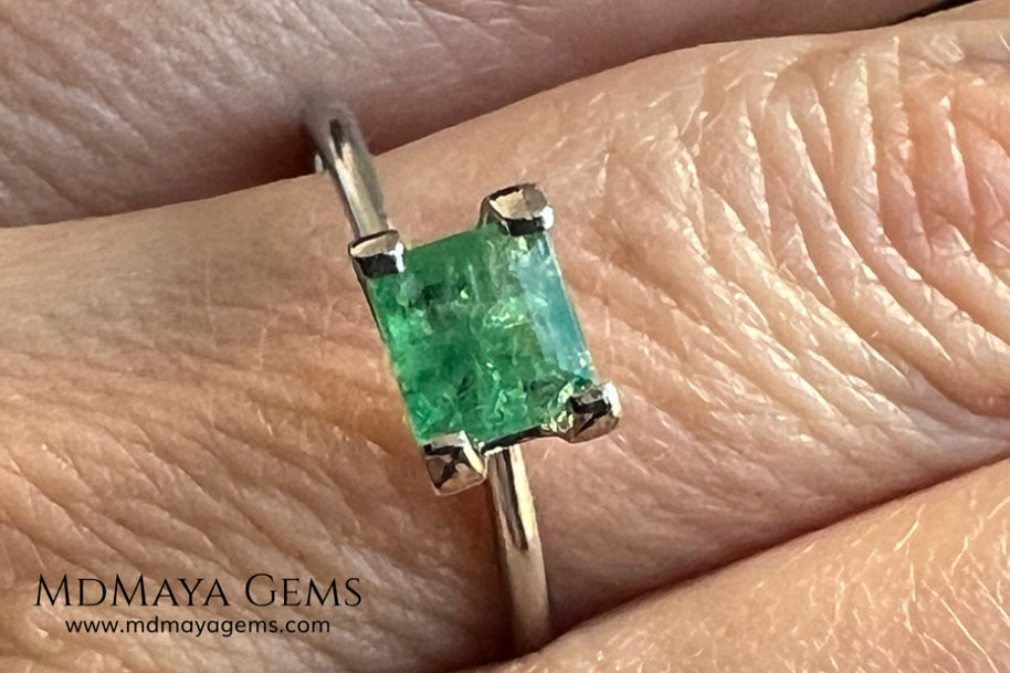 0.75 ct Natural Zambian Emerald – Certified Vivid Green Octagon