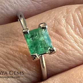 0.75 ct Natural Zambian Emerald – Certified Vivid Green Octagon