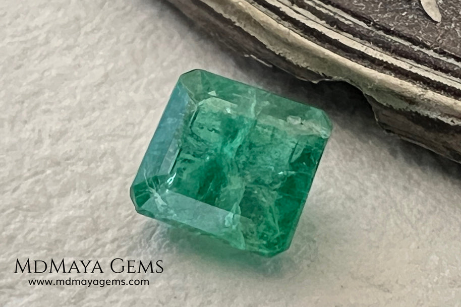 0.75 ct Natural Zambian Emerald – Certified Vivid Green Octagon