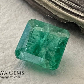 0.75 ct Natural Zambian Emerald – Certified Vivid Green Octagon