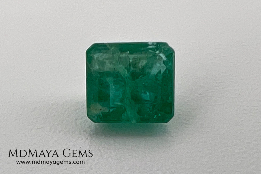 0.75 ct Natural Zambian Emerald – Certified Vivid Green Octagon