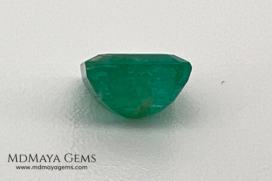 0.75 ct Natural Zambian Emerald – Certified Vivid Green Octagon