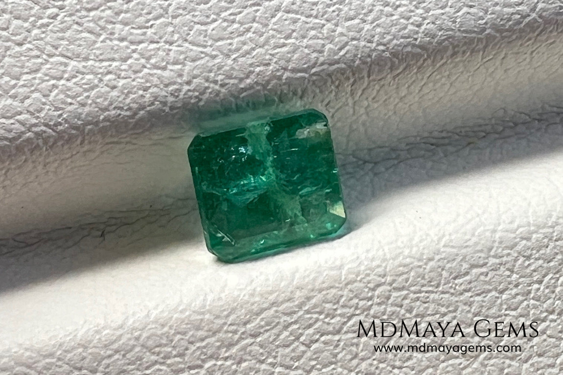 0.75 ct Natural Zambian Emerald – Certified Vivid Green Octagon