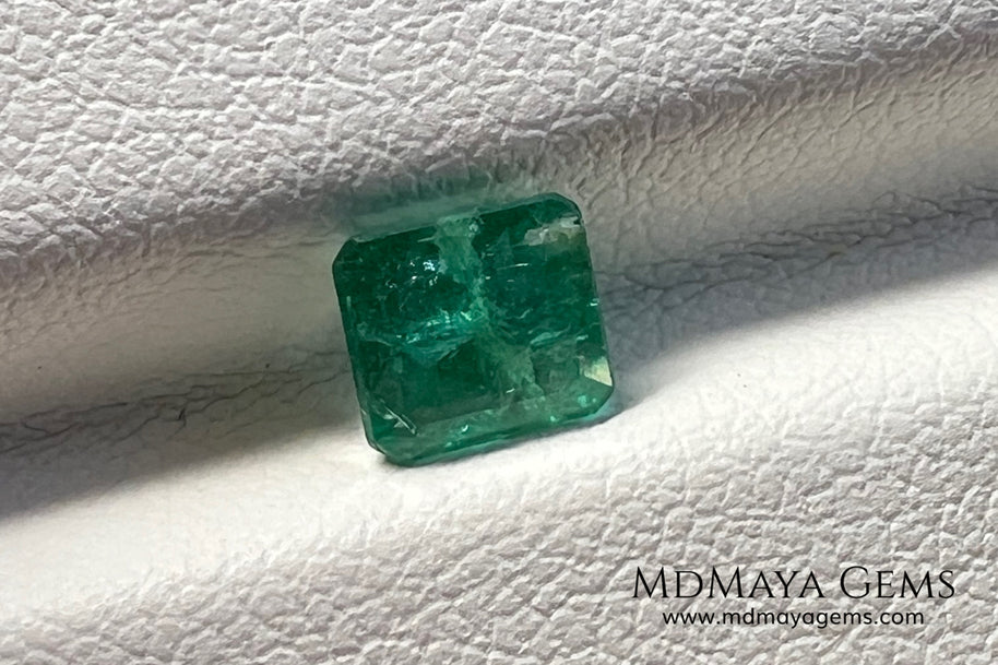 0.75 ct Natural Zambian Emerald – Certified Vivid Green Octagon