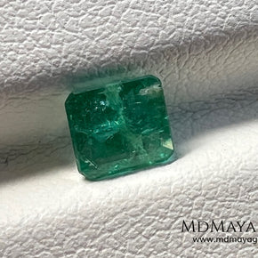 0.75 ct Natural Zambian Emerald – Certified Vivid Green Octagon