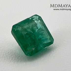 0.75 ct Natural Zambian Emerald – Certified Vivid Green Octagon
