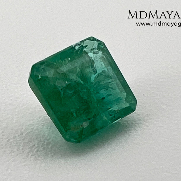 0.75 ct Natural Zambian Emerald – Certified Vivid Green Octagon