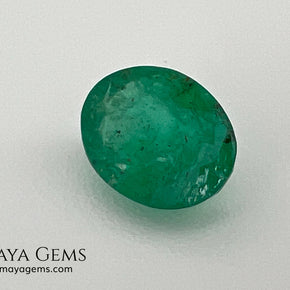 1.10 ct Natural Zambian Emerald – Vivid Green Oval