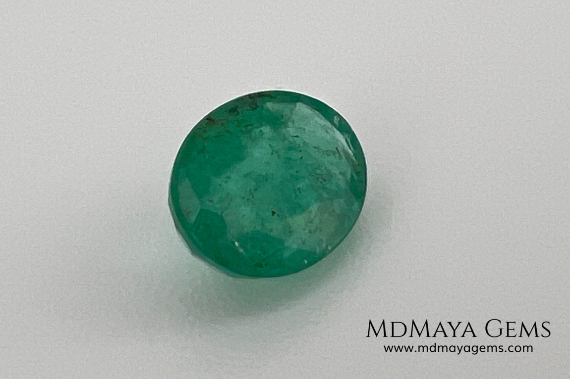 1.10 ct Natural Zambian Emerald – Vivid Green Oval