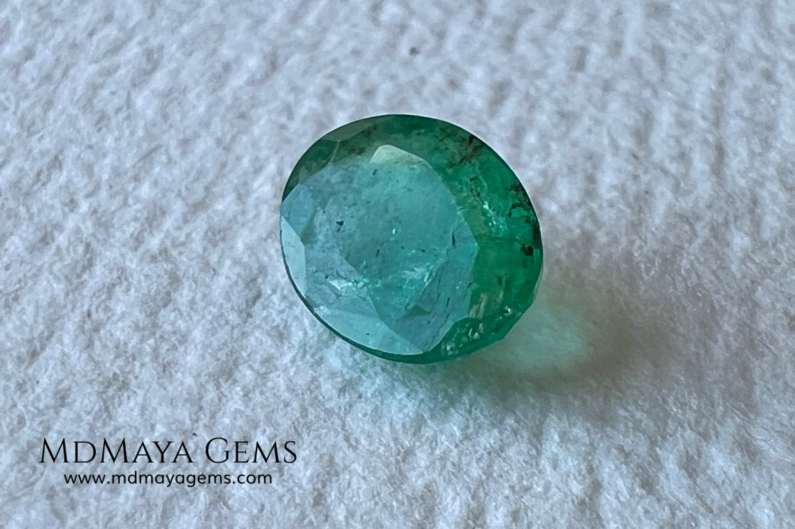 1.10 ct Natural Zambian Emerald – Vivid Green Oval