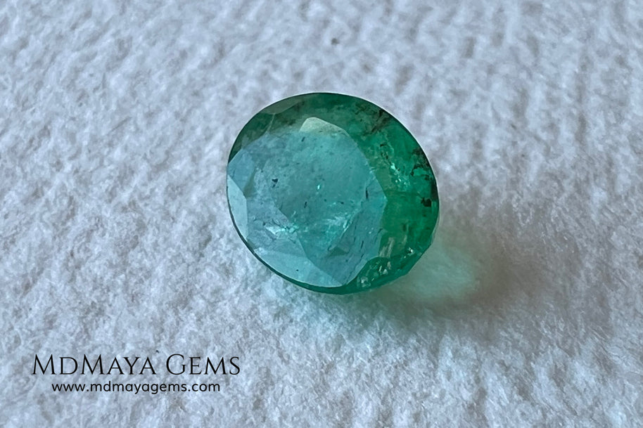 1.10 ct Natural Zambian Emerald – Vivid Green Oval