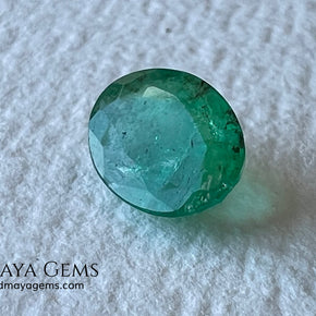 1.10 ct Natural Zambian Emerald – Vivid Green Oval