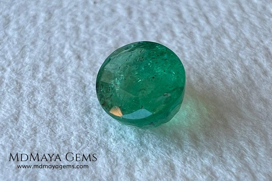 1.10 ct Natural Zambian Emerald – Vivid Green Oval