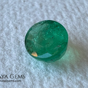 1.10 ct Natural Zambian Emerald – Vivid Green Oval