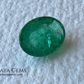 1.10 ct Natural Zambian Emerald – Vivid Green Oval