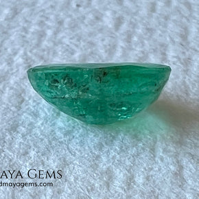1.10 ct Natural Zambian Emerald – Vivid Green Oval