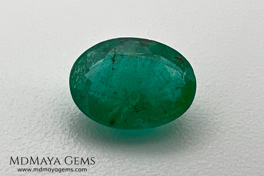 1.30 ct Natural Zambian Emerald – Vivid Green Oval