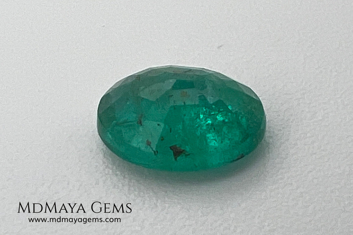 1.30 ct Natural Zambian Emerald – Vivid Green Oval