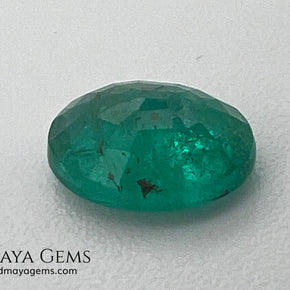 1.30 ct Natural Zambian Emerald – Vivid Green Oval