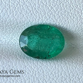 1.30 ct Natural Zambian Emerald – Vivid Green Oval