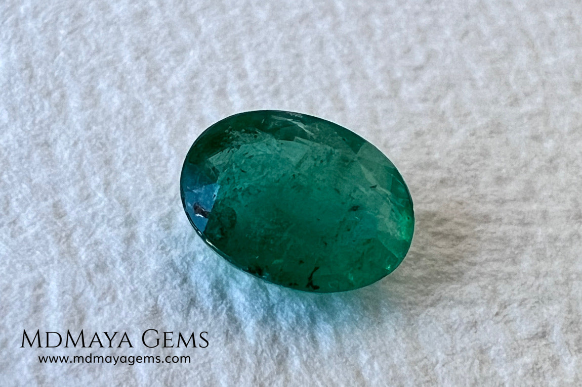 1.30 ct Natural Zambian Emerald – Vivid Green Oval
