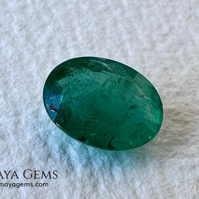 1.30 ct Natural Zambian Emerald – Vivid Green Oval