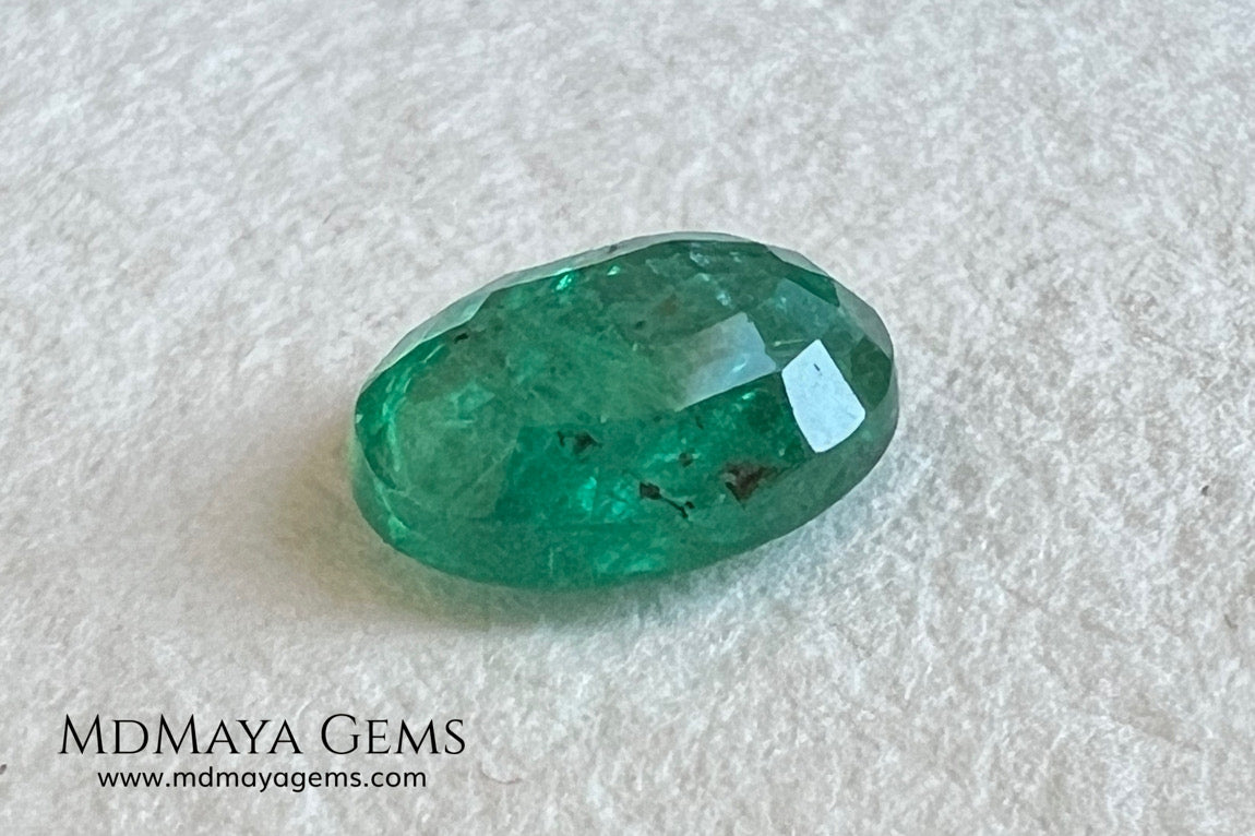 1.30 ct Natural Zambian Emerald – Vivid Green Oval