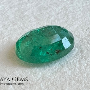 1.30 ct Natural Zambian Emerald – Vivid Green Oval