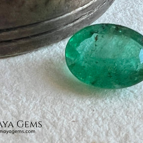1.30 ct Natural Zambian Emerald – Vivid Green Oval