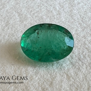 1.30 ct Natural Zambian Emerald – Vivid Green Oval