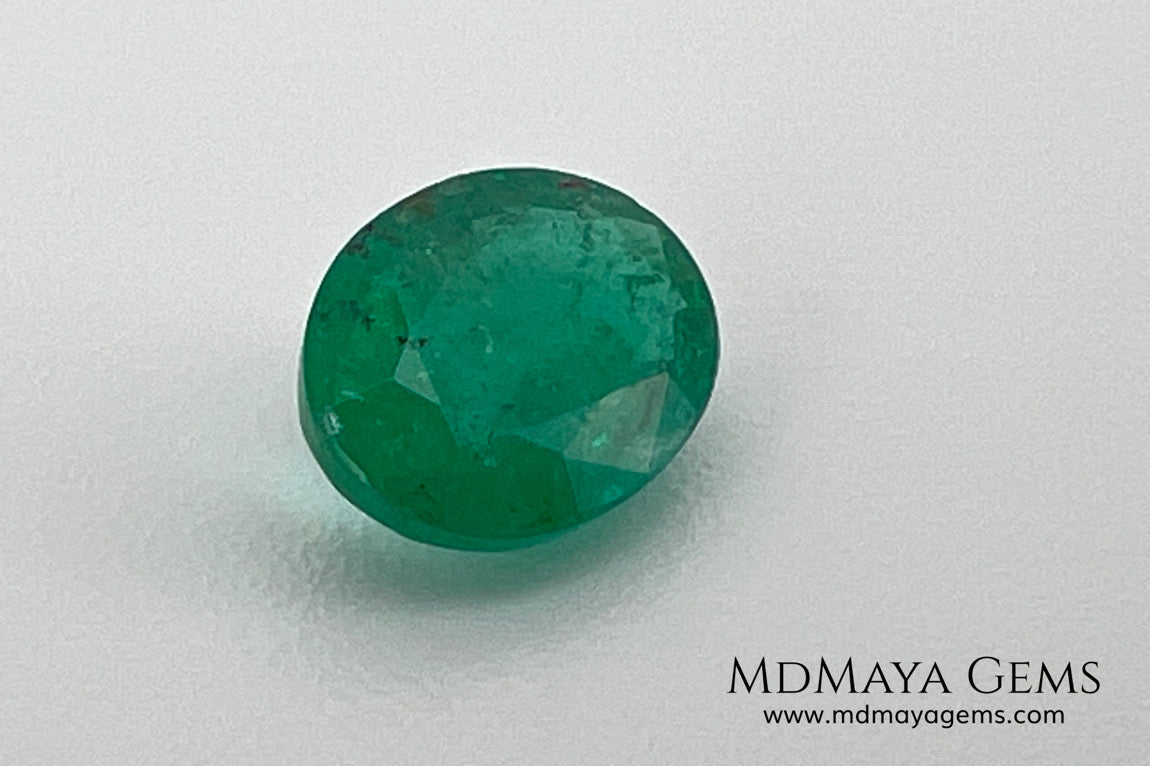 1.30 ct Natural Zambian Emerald – Vivid Green Oval