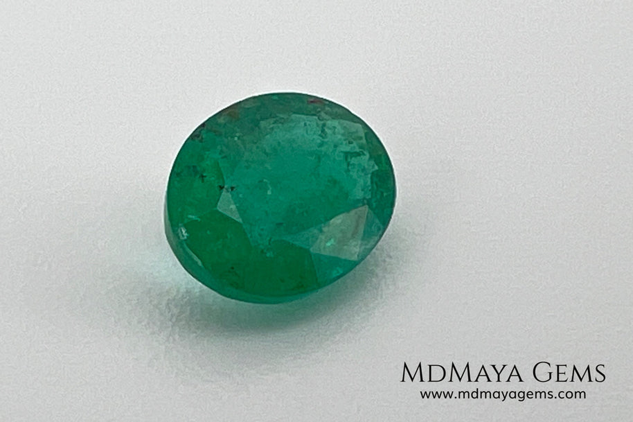 1.30 ct Natural Zambian Emerald – Vivid Green Oval