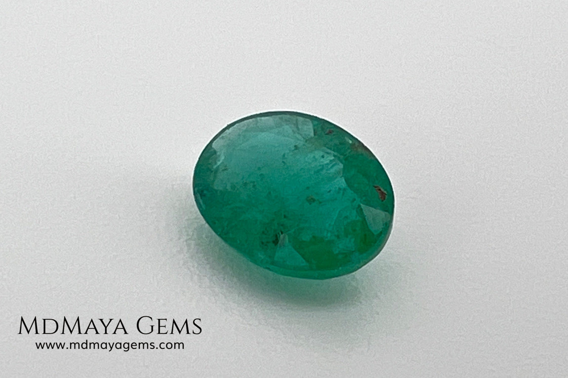 1.30 ct Natural Zambian Emerald – Vivid Green Oval