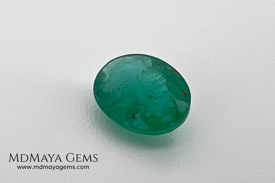 1.30 ct Natural Zambian Emerald – Vivid Green Oval