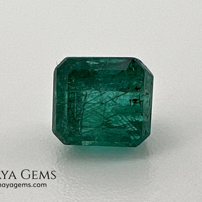 1.65 ct Natural Zambian Emerald – Vivid Green Emerald Cut