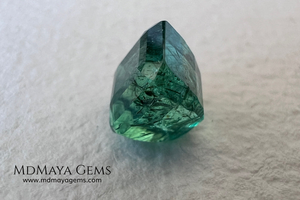 1.65 ct Natural Zambian Emerald – Vivid Green Emerald Cut