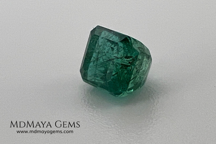 1.65 ct Natural Zambian Emerald – Vivid Green Emerald Cut