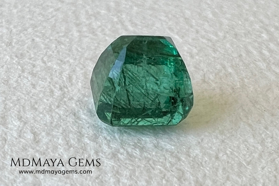 1.65 ct Natural Zambian Emerald – Vivid Green Emerald Cut